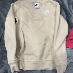 Nike kids’s Beige Crew Neck Sweater